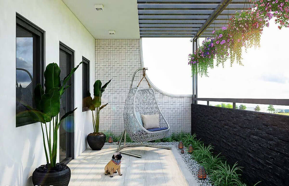 Trang trí với võng và xích đu